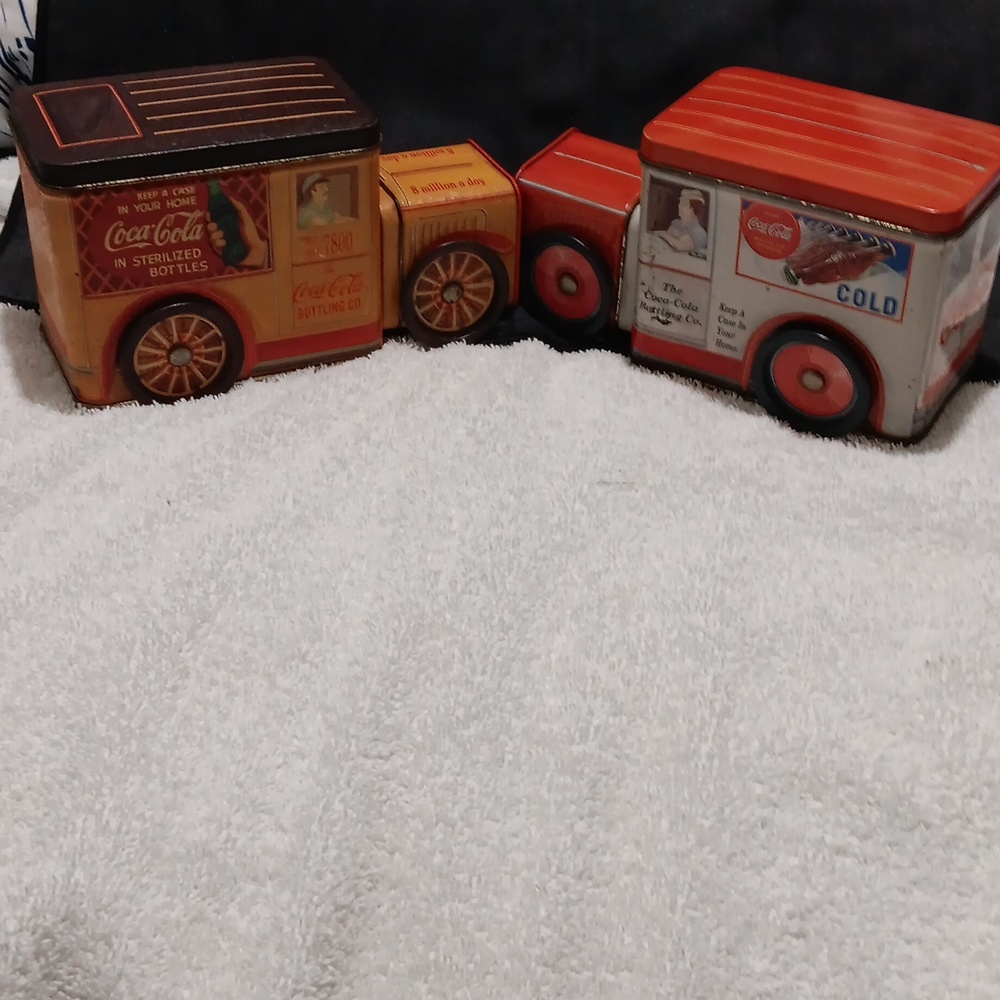 Coca Cola Tin Trucks